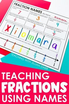 teaching fractions using names with this free printable worksheet