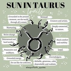 the sun in taurus zodiac sign