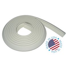 a white plastic door seal with an american flag on the front and back side of it