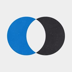 two black and blue circles on a white background