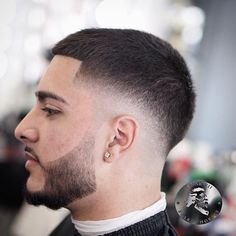 Buzz Cut With Taper, Low Drop Fade Buzz Cut, Buzzcut Men Fade Oval Face, Buzz Cut Drop Fade, Men Haircut Styles Fade, Buzz Cut Mid Fade, Low Fade Buzz Cut, Fringe Cut Men, Mens Buzzcut