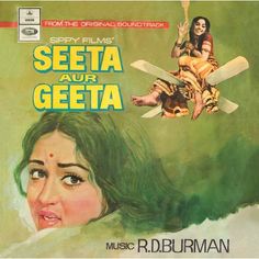 an old movie poster for seeta aur geeta