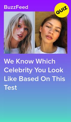 two women with the words, we know who your celebrity is based on these questions