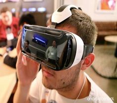 a man wearing a virtual reality headset