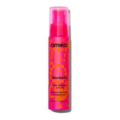 shop online: amika blockade heat defense hair serum, heat protectant serum. cruelty-free. certified vegan formulas. enjoy products \u0026 tools for every hair type. Amika Heat Protectant, Good Heat Protectant Hair Products, Preppy Hair Care, Amika Blockade, Best Heat Protectant For Hair, Heat Protection For Hair, Amika Hair, Amika Hair Products, Heat Protectant Spray