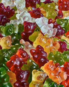 there are many gummy bears all together