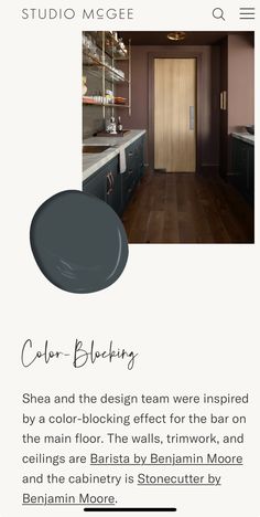 the interior color scheme is shown in this brochure, which includes dark wood floors and