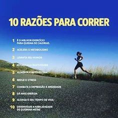 a man running down a road with the words 10 razoes para correr