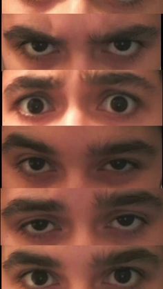 multiple images of the same man's eyes