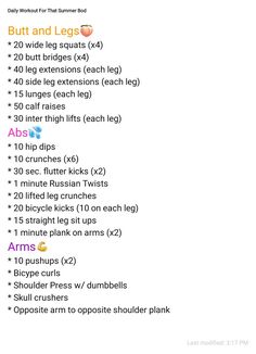 Weekly Gym Routine, Workouts Flat Stomach, Wider Hips, Lower Belly Workout