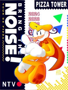 an image of a cartoon character on the cover of a postage stamp for pizza tower