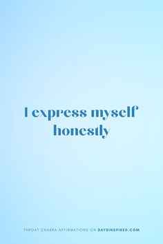 the words express my self honesty against a blue background