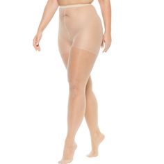 A 2-way stretch creates a better fit for the sheer tights, featuring a wide, comfort waistband and run-resistant toe. Sheer coverageNylon/spandex, importedHand wash cold A/B – 150-210 lbs; 4'11"-5'5" C/D – 210-270 lbs; 5'4"-5"9 E/F – 270-330 lbs; 5'6"-5'11" G/H – 330-400 lbs; 5'6"-5'11" | Plus Size Women's 2-Pack Sheer Tights by Comfort Choice in Nude (Size G/H) Platinum Credit Card, Nice Clothes, Sheer Tights, Gift Card Number, Woman Within, Swimsuits For All, G H, Wide Waistband, Socks And Hosiery