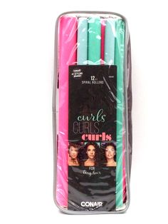 Brand: Conair Type: Spiral rollers 12 Pieces Long hair For more detail go look at the photo description. Conair Hair Rollers, How To Use Conair Hot Rollers, 70s Hair Roller Pattern, Hair Rollers Amazon, Kitsch Hair Rollers, Curls For Long Hair