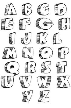 the alphabet is drawn in pencil and it looks like it has been made out of paper