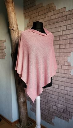 READY TO SHIP  Elegant, comfortable, wide knitted natural silk and linen poncho, shawl wrap. Silk and linen is breathable and most suitable material for the skin. Great accessory for occasions or everyday wearing. Material : 50% silk, 50% linen Colour: Light pink. ONE SIZE. Fits to sizes S, M,L,XL,XXL CARE INSTRUCTION: Gentle cool hand wash +30 C , lay flat on surface to dry.  For more knitted accessories and clothing, visit my shop: https://www.etsy.com/shop/LovesomeKnittings Thank you for shop Oversized Knitted Shawl Poncho, Pink One Size Shawl Poncho, Linen Poncho, Evening Shawls And Wraps, Evening Shawls, Knitted Accessories, Knitted Shawl, Poncho Shawl, Silk Wrap