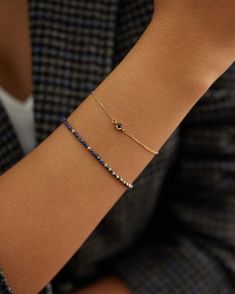 Our Dainty Sapphire Bracelet in 14k solid gold is a true gem that combines elegance and versatility. With its timeless design and captivating September birthstone, this bracelet is perfect for stacking with other piece or wearing alone as a statement piece. Whether you're searching for a thoughtful gift for a loved one or treating yourself to something special, this bracelet is a remarkable choice. Its delicate beauty adds of sophistication to any ensemble, making it suitable for all ages, styles and occasions. Details: *0.03ct sapphire *14k solid gold *5.5mm 14K solid gold spring ring clasp *1.5cm 14K solid gold extension chain Sizes: 15cm + 1.5cm extension / 5.9" + extension  16.5cm + 1.5cm extension / 6.5" + extension 18cm + 1.5cm extension / 7.1" + extension 19.5cm + 1.5cm extension / Solid Gold Bracelet, Alphabet Jewelry, Bracelet Minimalist, Gold Armband, Birthstone Bracelet, Stocking Fillers For Her, Delicate Beauty, Forever Jewelry, Sapphire Bracelet