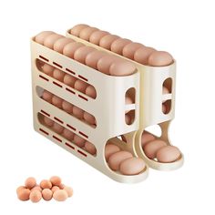 an egg tray with several eggs in it