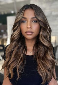 Hair Color For Brown Skin, Balayage Hair Caramel, Halloween Hairstyles, Rambut Brunette, Black Hair Balayage, Brown Hair Looks, Brown Hair Inspo, Brunette Hair With Highlights, Balayage Hair Dark