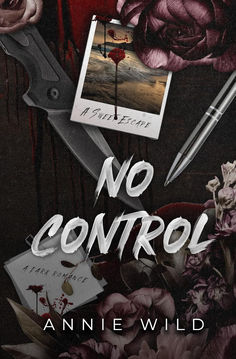 a book cover for no control by annie wild with flowers and scissors on it