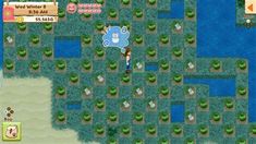 an image of a game screen showing the location of some plants and water in front of it