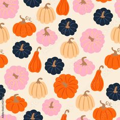 Stock Image: Seamless pattern for autumn season with pumpkin. Childish background for fabric, wrapping paper, textile, wallpaper and apparel. Vector Illustration Happy Thanksgiving Wallpaper Boho, Fall Home Screen Wallpaper Bohemian, Fall Screensavers For Mac, Boho Wallpaper Apple Watch, Campus Fits, Childish Background, Smart Wallpaper, Fall Widgets, Pumpkin Painting Party