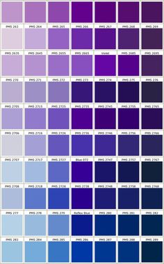 the color chart for different shades of purple