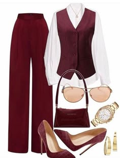 White And Red Outfits For Women, Red And White Outfit Casual, Chic Style Outfits Classy, Stylish Work Outfits Classy, Red Gold Outfit, Red And White Outfit, Modest Fashion Outfits