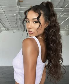 Hairstyle Inspo, Sleek Hairstyles, Sleek Ponytail, Easy Hairstyles For Long Hair, Baddie Hairstyles, Homecoming Hairstyles, Hairstyles For School