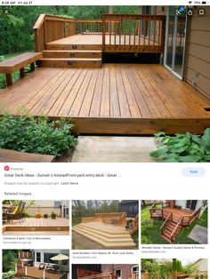 an image of a wooden deck with steps