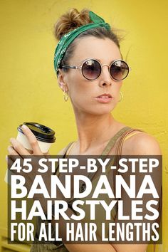 Bandana Headband Hairstyles, Ways To Wear Bandanas, How To Wear Bandana, Bandana Hairstyles For Long Hair, Bandana Hairstyles Short, Braided Headband Hairstyle, Easy Updos For Medium Hair, Second Day Hairstyles, Easy Hairdos