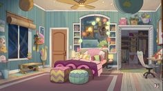 Animation Background Room, Cartoon Room Background, Bedroom Animation, 90’s Bedroom, Character Bedroom, Cartoon Room, Man Bedroom, Bg Design, Props Art