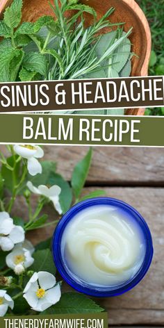 This easy DIY sinus and headache balm is an all-natural remedy that helps relieve stuffy noses, allergies, and headaches. Holistic Headache Remedies, Headache Natural Remedy, Natural Remedy For Headache, Diy Witchy Gifts, Natural Migraine Remedies, Sinus Headache Remedies, Natural Remedies For Headaches, Headache Balm, Homeopathic Recipes