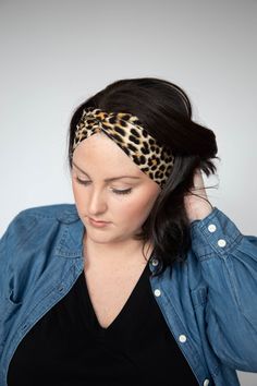 You can't always have perfect hair but you can have the perfect headband!  ✿ Here is a simple headband which in my business are called The Twistie and the Plain Jane. A perfect animal print accessory to juice up your outfit for the day! Whether you're busy or relaxing all day these headbands are non-slip & painless - no headaches from these headbands!!  ✿ These are so comfortable with the softest material around & extremely stretchy!  ✿ The Twistie is so versatile, it gives you the option to also turn the twist to the back of your head so you can wear the plain side in the front! The more options the better ☺ ✿ These headbands have a ~20" circumference & are ~3 1/2" wide.  ✿ Machine wash on delicate + cold. Dryable, but for best quality I recommend letting air dry. ✿ One size fits all! If Cheetah Headband, Simple Headbands, Headband Outfit, Headbands For Women, Perfect Hair, Hair Accessories Headbands, Outfit Of The Day, Animal Print, Comfort Fit