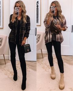 Flannel With Black Leggings, Dressy Leggings Outfit, Leggings Outfit Dressy, Leather Leggings Outfit Fall, Black Leather Leggings Outfit, Flannel And Leggings, Shoes With Leggings, Faux Leather Leggings Outfit, Leggings Outfit Ideas