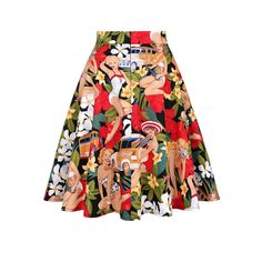 Patterned Lined Skirt For Beach, Patterned Lined Skirt For The Beach, Beach Patterned Lined Skirt, Printed Mini Skirt For Vacation, Vacation Flowy Full Skirt, Patterned Skirt For Vacation In Spring, Patterned Skirt For Spring Vacation, Retro Pleated Skirt For Summer, Vacation Full Flowy Skirt