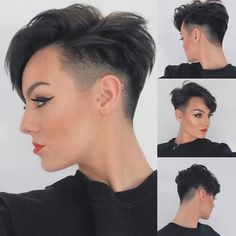 Shaved Pixie Cut, Shaved Pixie, Short Red Hair, Hairstyles Trendy, Short Hair Undercut, Edgy Hair