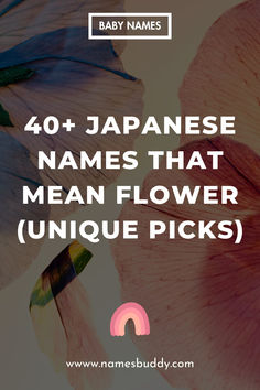 Japanese Names That Mean Flower