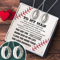 Baseball Couple Pendant Necklaces - Baseball - To My Man - Sometimes I Wish I Could Turn Back The Clock - Gner26008 Baseball Birthday Gifts For Boyfriend, Gifts For Baseball Boyfriend, Baseball Gifts For Boyfriend, Gifts To Give Boyfriend, Baseball Bf, Baseball Boyfriend Gifts, 2 Year Anniversary Gifts For Him, One Year Gift, Baseball Boyfriend