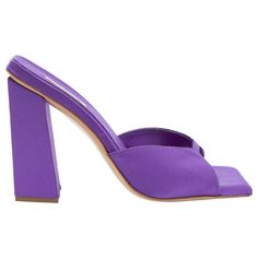 CONDITION is Very good. Minimal wear to mules is evident. Minimal wear to the satin interior where imprints can be seen. There is also visible wear to the outsole on this used Gia Borghini designer resale item. Details GIA/RHW collection Purple Satin Mules Open square toe High block heel Slip on Satin interior Made in Italy Composition Exterior: Satin Interior: Satin Size & Fit Heel Height 12cm/4.7in Size: IT 35 All of Consigned Sealed Delivered (CSD) luxury designer items are pre-owned unless stated otherwise and may have signs of wear and/or imperfections. By purchasing this resale consignment designer fashion clothes, bags, shoes or accessories you are helping the environment by buying & selling sustainably and extending the lifecycle of the product. Purple Satin, Clogs Shoes, Clogs, Luxury Design, Block Heels, Clothing And Shoes, Heel Height, Violet, Slip On