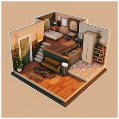 Sims 4 Houses Layout, Lotes The Sims 4, Rumah Minecraft Sederhana, Sims 4 House Ideas, Sims Freeplay Houses, Sims House Ideas, Sims 4 Bedroom, Floor Bloxburg, Sims 4 House Building