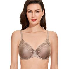 Women's Sexy Ivory Khaki Color Sheer Lace Non Padded Underwire Support Bra - SolaceConnect.com Elegant Low-cut Bra With Lace Closure, Elegant Push-up Bra With Lace Closure, Lace Push-up Bra With Medium Bust Support, Lace Sleepwear With Built-in Underwire Bra, Solid Compressive Underwire Bra, Support Bras, Khaki Color, Lace Bra, Full Figured