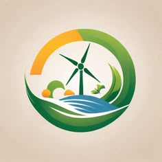 an image of a wind farm logo