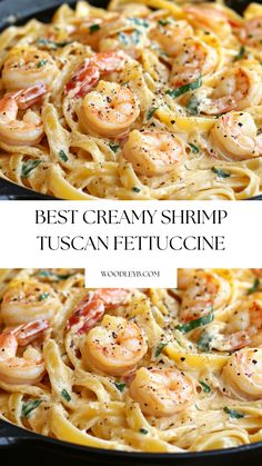 the best creamy shrimp and pasta recipe in a skillet