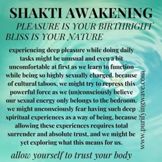 Shakti Awakening, Sacred Sensuality, Shakti Energy, Quantum Physics Spirituality, Kundalini Energy, Divine Power, Kundalini Awakening