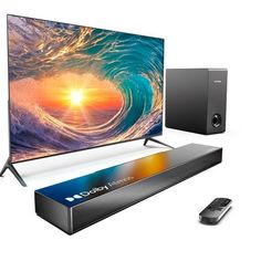 an image of a smart tv and sound bar