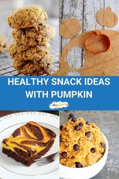 healthy snack ideas with pumpkin and chocolate chip cookies