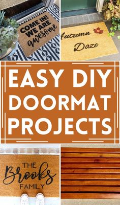 easy diy doormat projects that are great for the front porch or entryway