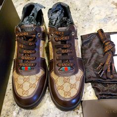 Significant Price Reduction For An Immediate Clean Sale! Very Rare Gucci Classic Sneakers New, Never Used 7.5(G) The "G" Stands For Gucci. These Very Rare Beautiful Classic Gucci's That Are Brand New (Unaware) Never Even Tried On And Are Impossible To Find Now. They Have Been Sold Out Ever Since Shortly After They Came Out. These Are Very Rare Highly Desired Classic Gucci Sneakers. I Bought These Beauties At The Gucci Boutique South Coast Plaza Several Years Ago. I Just Brought Two Pairs Of Rare Gucci Couture, Gucci Dress Shoes, Gucci Boutique, Gucci Mens Sneakers, Camo Wraps, Champion Sneakers, Nike Shoes Air Force, Nike Boots, Shoes Walking