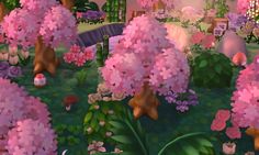 pink and green, glow, tropical fairy tale Acnl Interior, Tropical Fairy, Town Inspiration, Fairy Tale